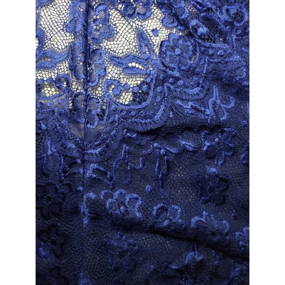 Lace Bodysuit Lingerie with Cross Back Straps in Navy Blue Size M. - Picture 7 of 11